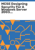 MCSE_designing_security_for_a_Windows_Server_2003_network___exam_70-298