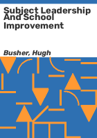 Subject_leadership_and_school_improvement