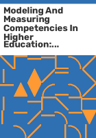 Modeling_and_measuring_competencies_in_higher_education