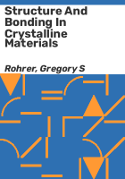 Structure_and_bonding_in_crystalline_materials