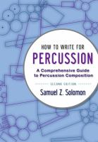 How_to_write_for_percussion