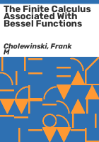The_finite_calculus_associated_with_Bessel_functions