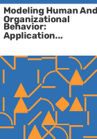 Modeling_human_and_organizational_behavior