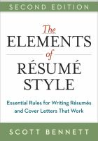 The_elements_of_resume_style