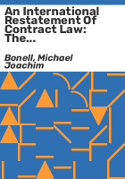 An_international_restatement_of_contract_law