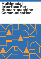 Multimodal_interface_for_human-machine_communication