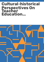 Cultural-historical_perspectives_on_teacher_education_and_development