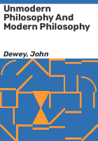 Unmodern_philosophy_and_modern_philosophy