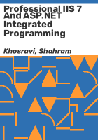 Professional_IIS_7_and_ASP_NET_integrated_programming